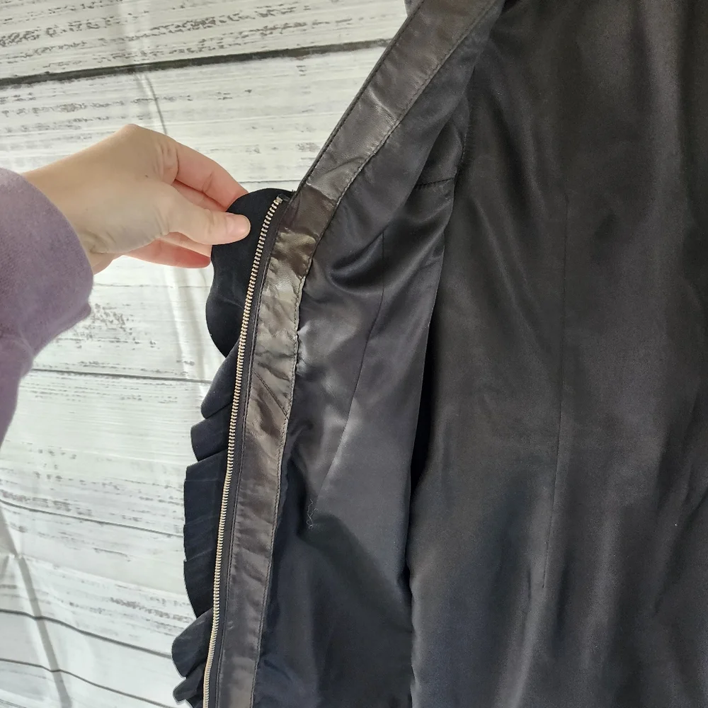 IRO black leather mini dress - Picture 7 of 12